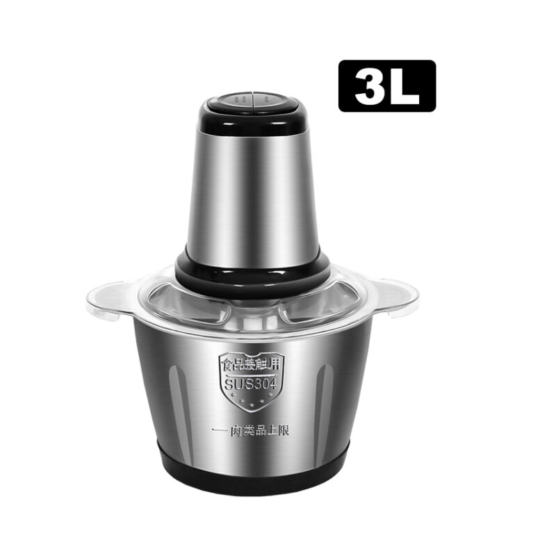 3L Electric Meat Grinder Mini Vegetable Chopper Stainless Steel Food